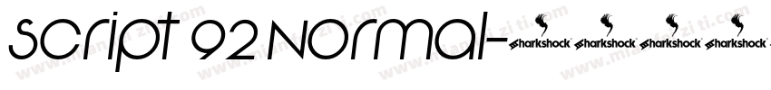 Script 92 Normal字体转换